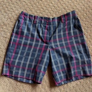 Nike gray shorts with pink and white, size 4,